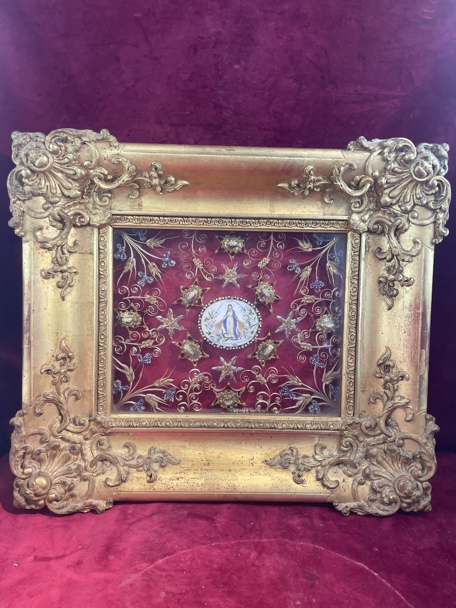 PAPEROLLE RELIQUAIRE AVEC AQUARELLE