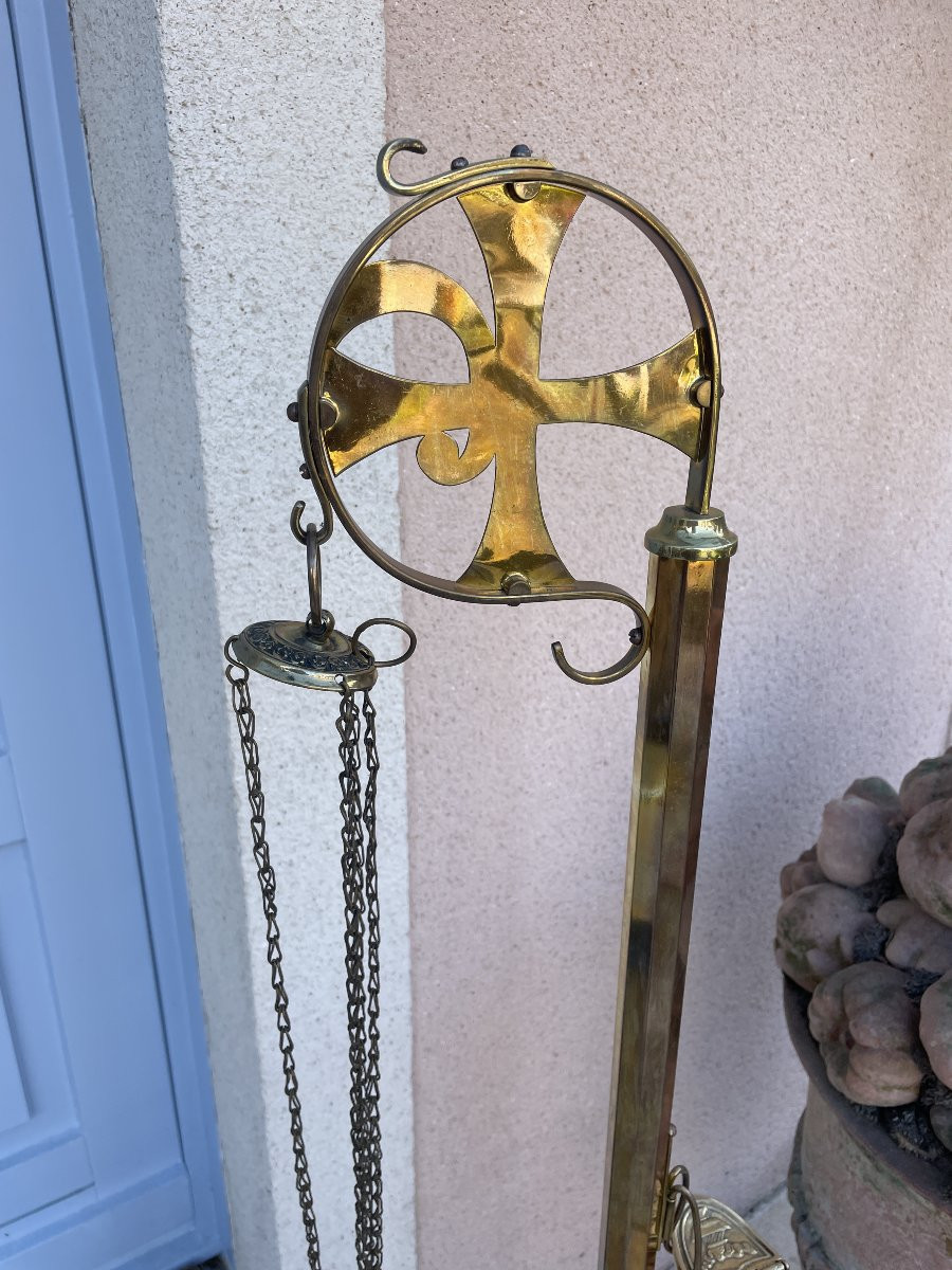 ENCENSOIR ET PORTE ENCENSOIR COMPLET AVEC SA NAVETTE-photo-2