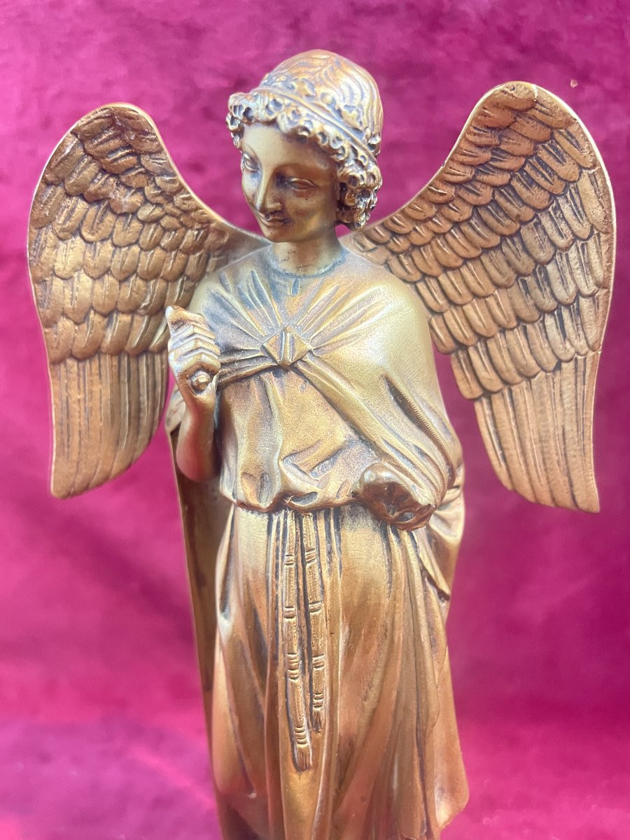 ANGE AU SOURIRE DE REIMS BRONZE DORE -photo-2
