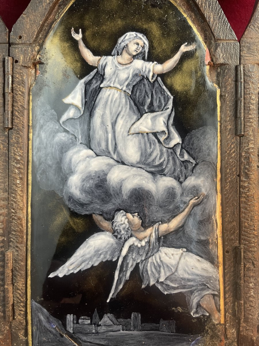 TRIPTYQUE EN EMAIL DE LIMOGES  ASSOMPTION-photo-1