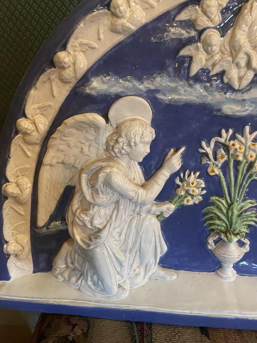 Ceramic Plaque Annunciation Della Robbia-photo-2