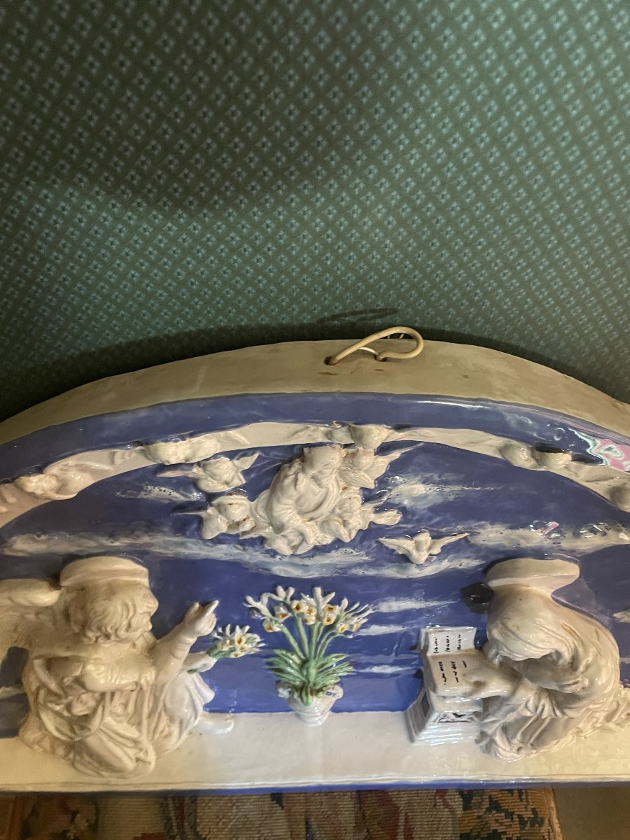 Ceramic Plaque Annunciation Della Robbia-photo-4