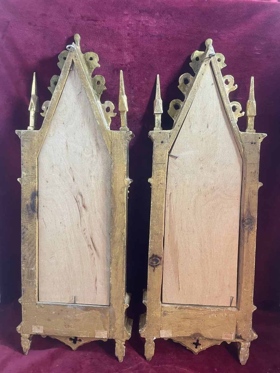 Fra Angelico Neo Gothic Diptych Gilded Frames-photo-2