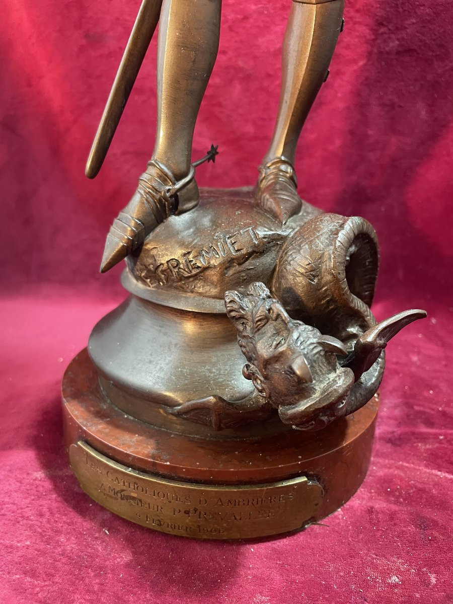 SAINT MICHEL FREMIET BRONZE -photo-3