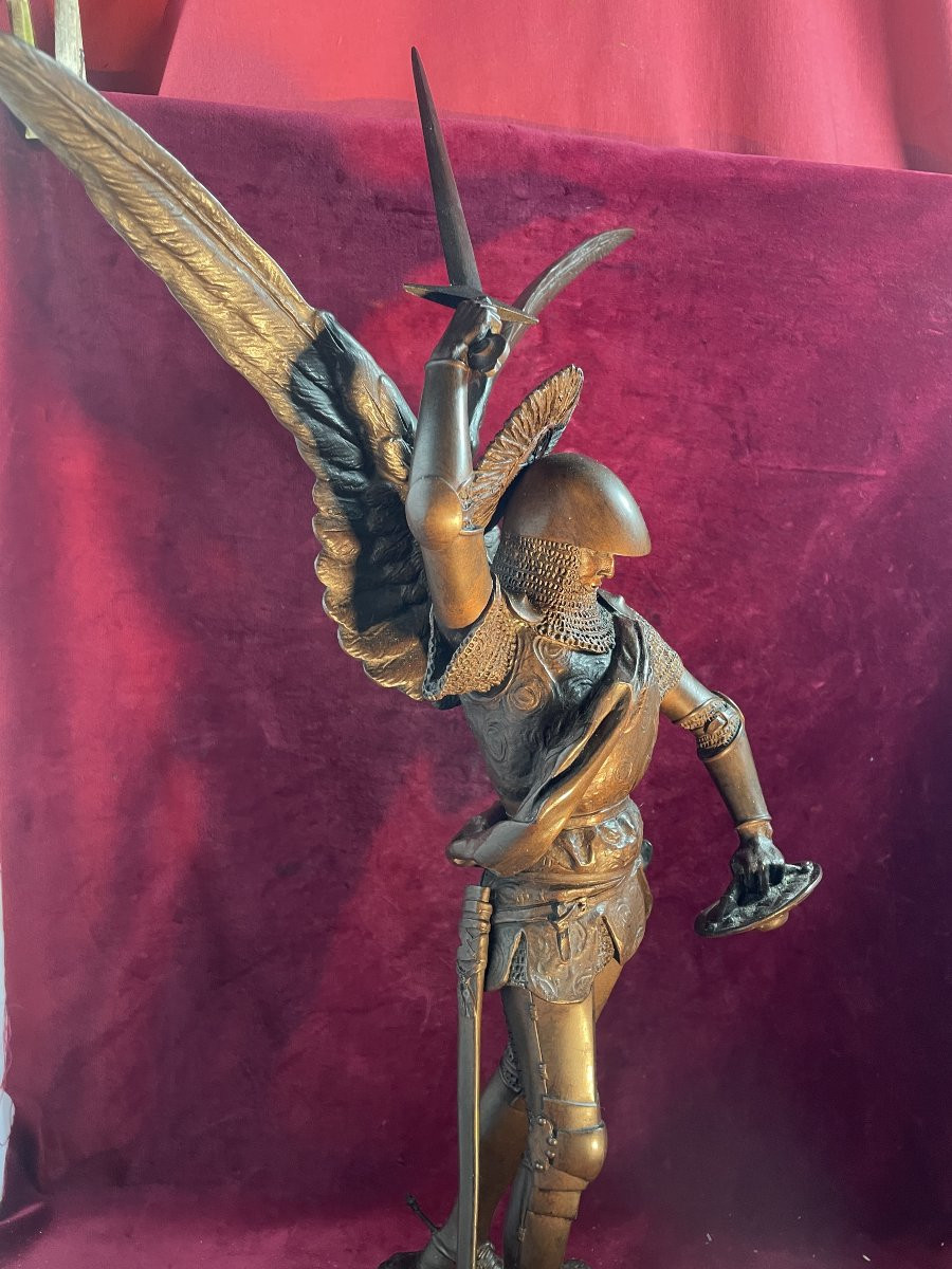 SAINT MICHEL FREMIET BRONZE -photo-1