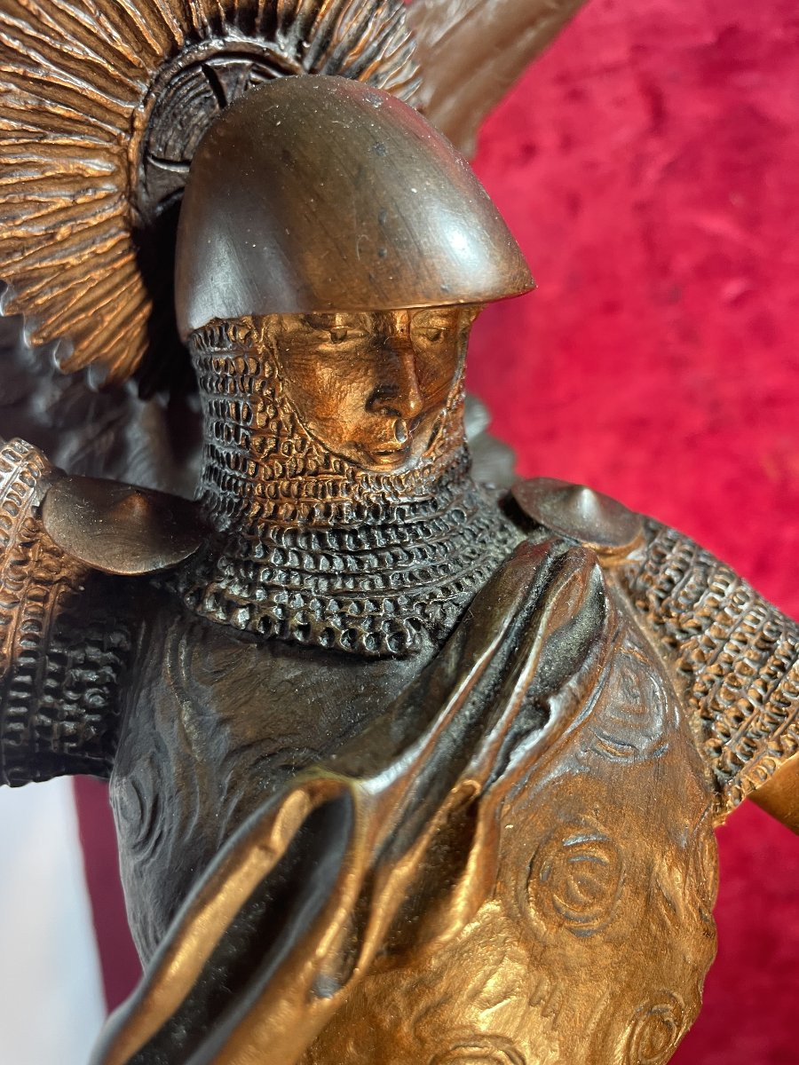 SAINT MICHEL FREMIET BRONZE -photo-3