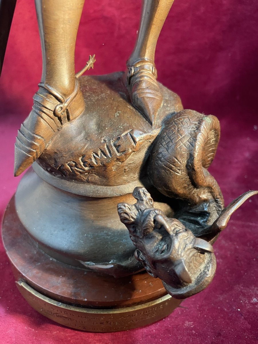 SAINT MICHEL FREMIET BRONZE -photo-4