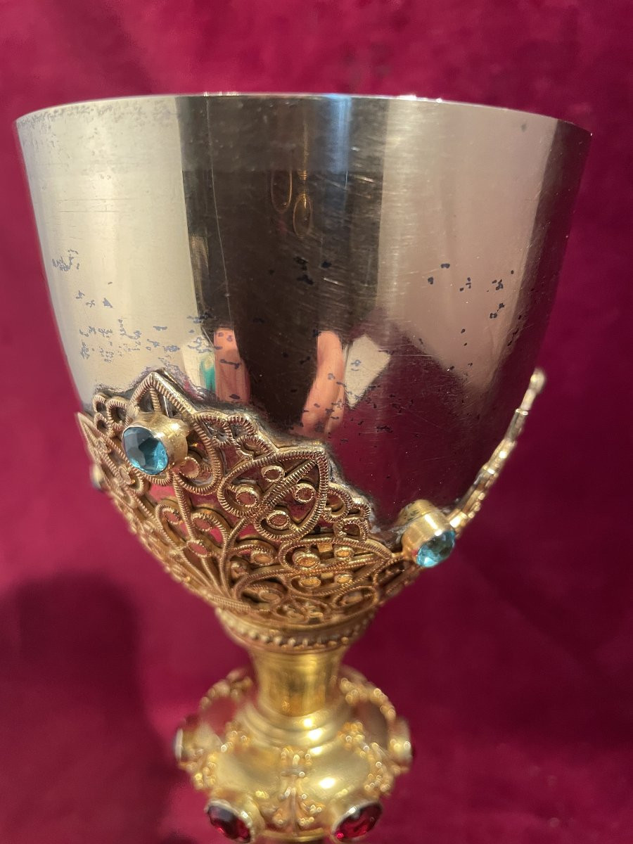 Chalice Bowl Silver Vermeil Enamel-photo-1