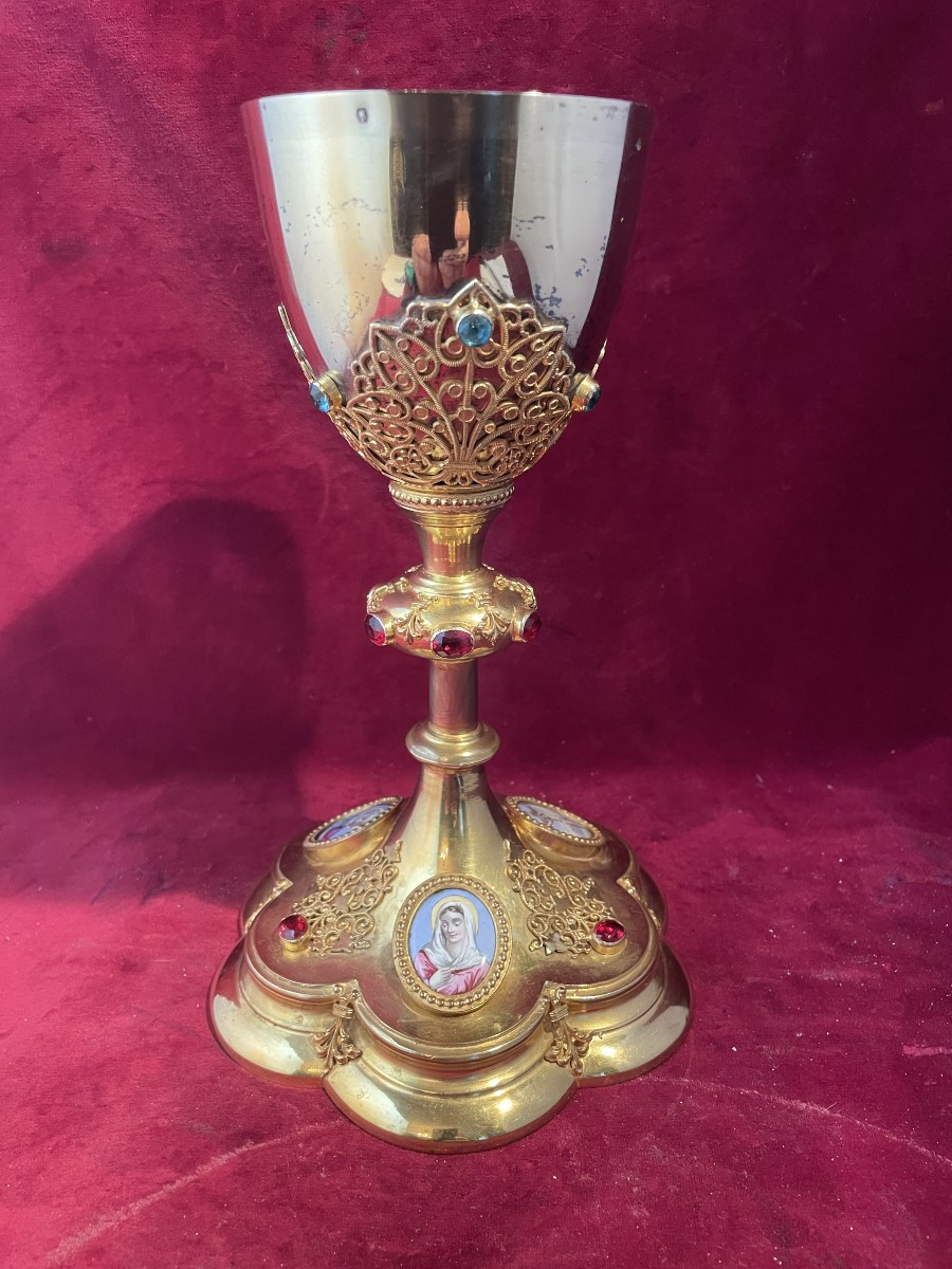 Chalice Bowl Silver Vermeil Enamel