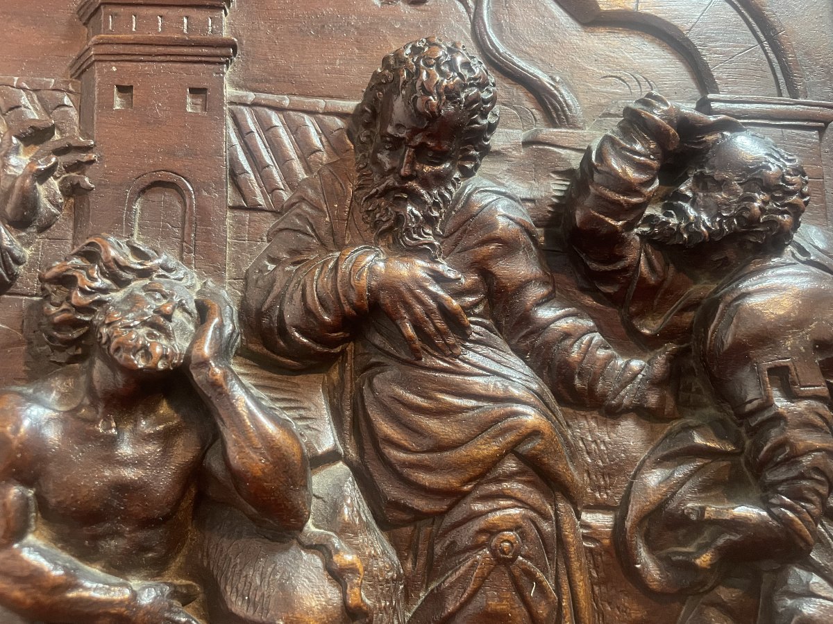 HAUT RELIEF SCULPTURE PHILOSOPHES GREC OU ROMAINS -photo-2