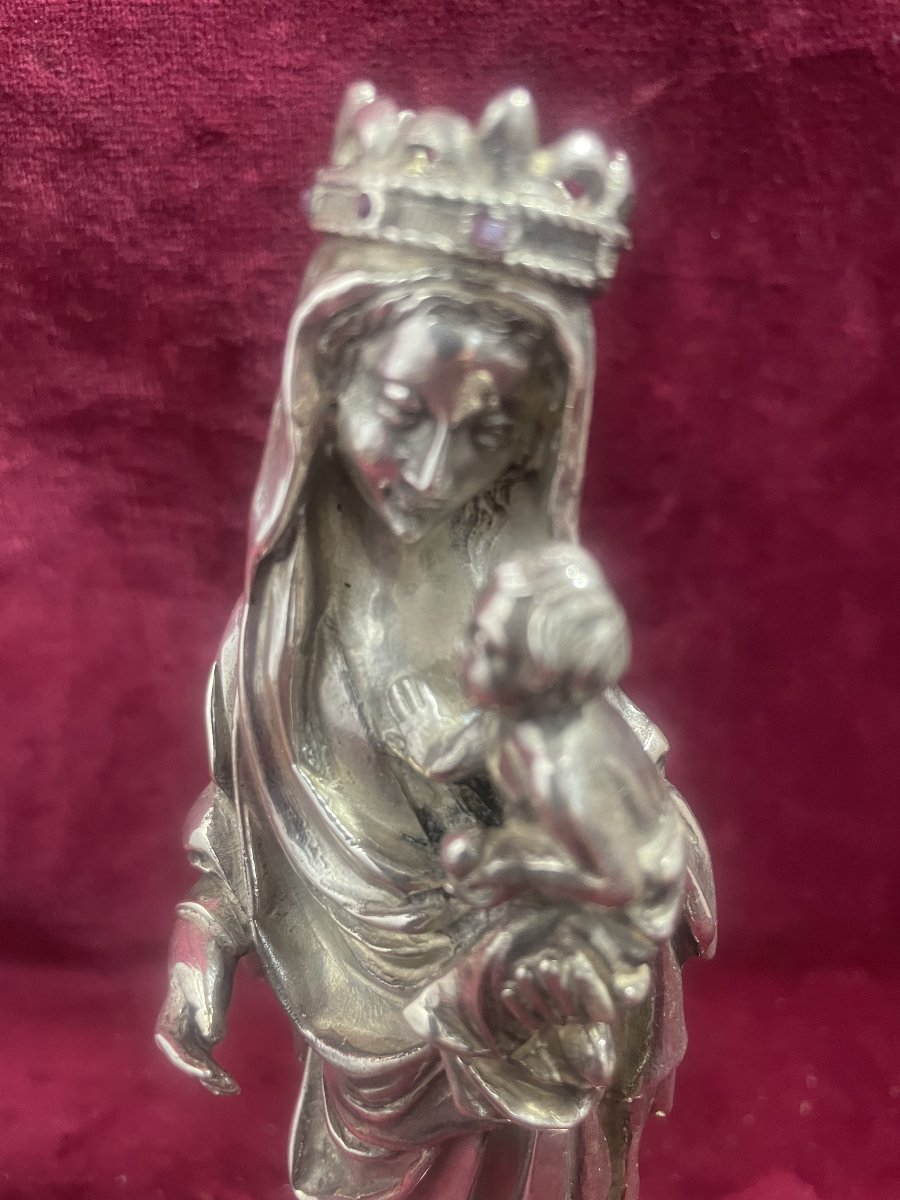 Virgin And Child In Sterling Silver-photo-3