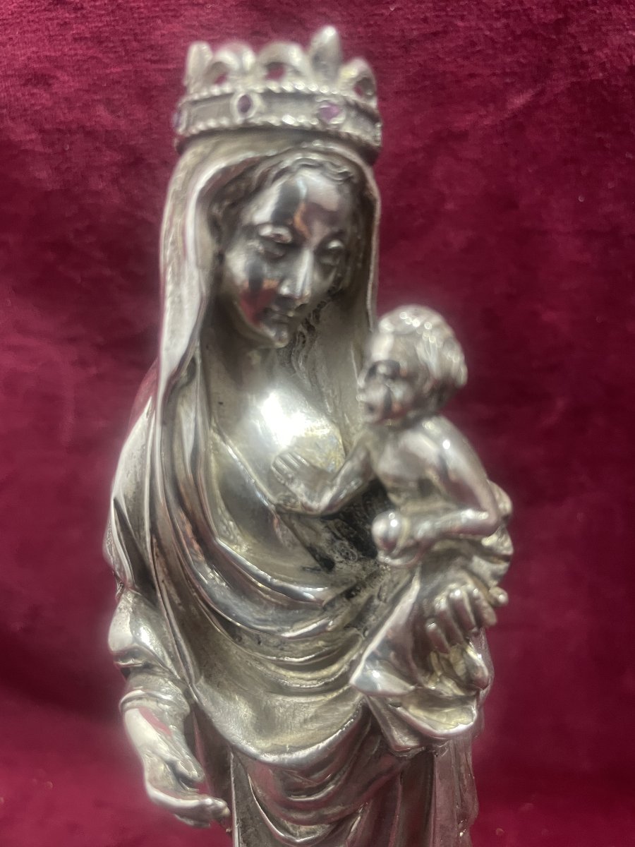 Virgin And Child In Sterling Silver-photo-4