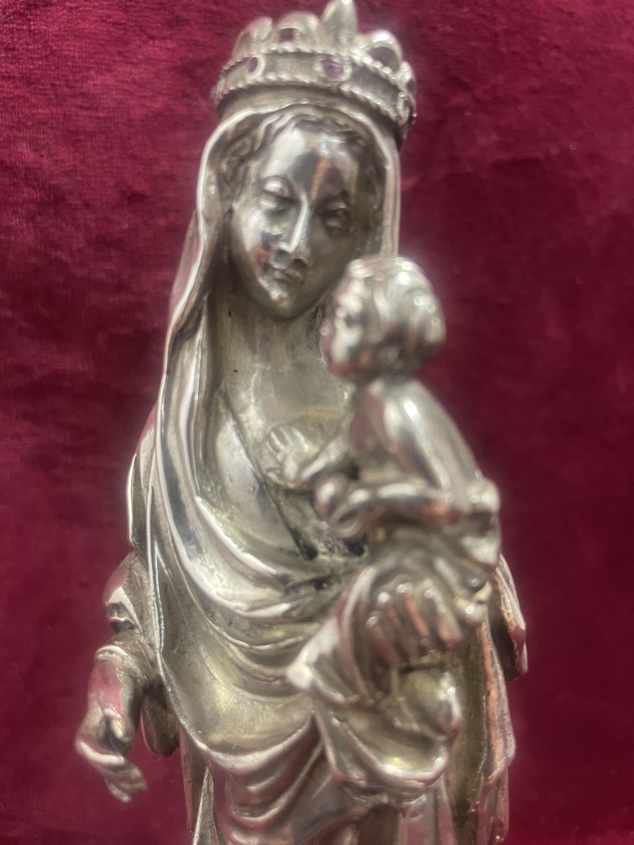 Virgin And Child In Sterling Silver-photo-3