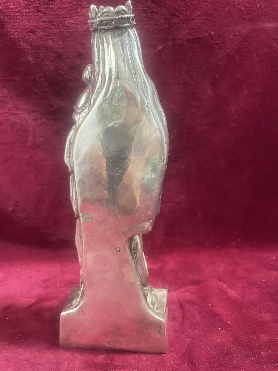 Virgin And Child In Sterling Silver-photo-4