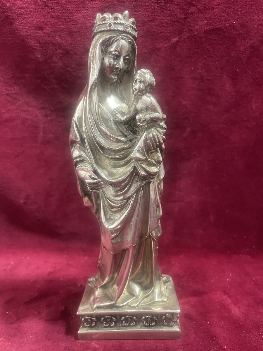 Virgin And Child In Sterling Silver