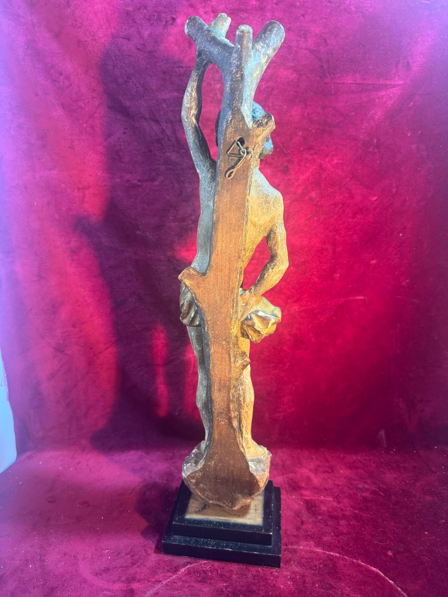 SAINT SEBASTIEN STATUETTE BOIS 18 EME-photo-4