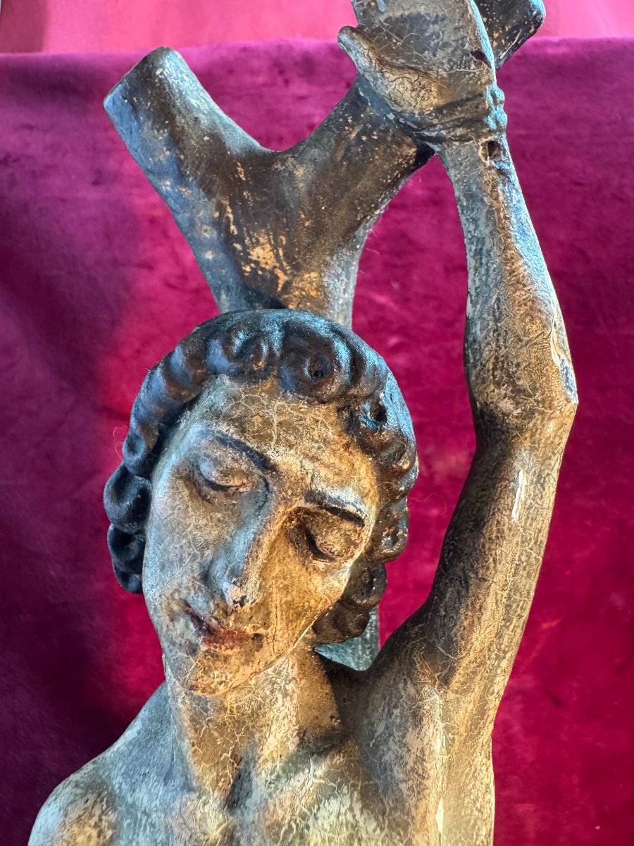 SAINT SEBASTIEN STATUETTE BOIS 18 EME-photo-2