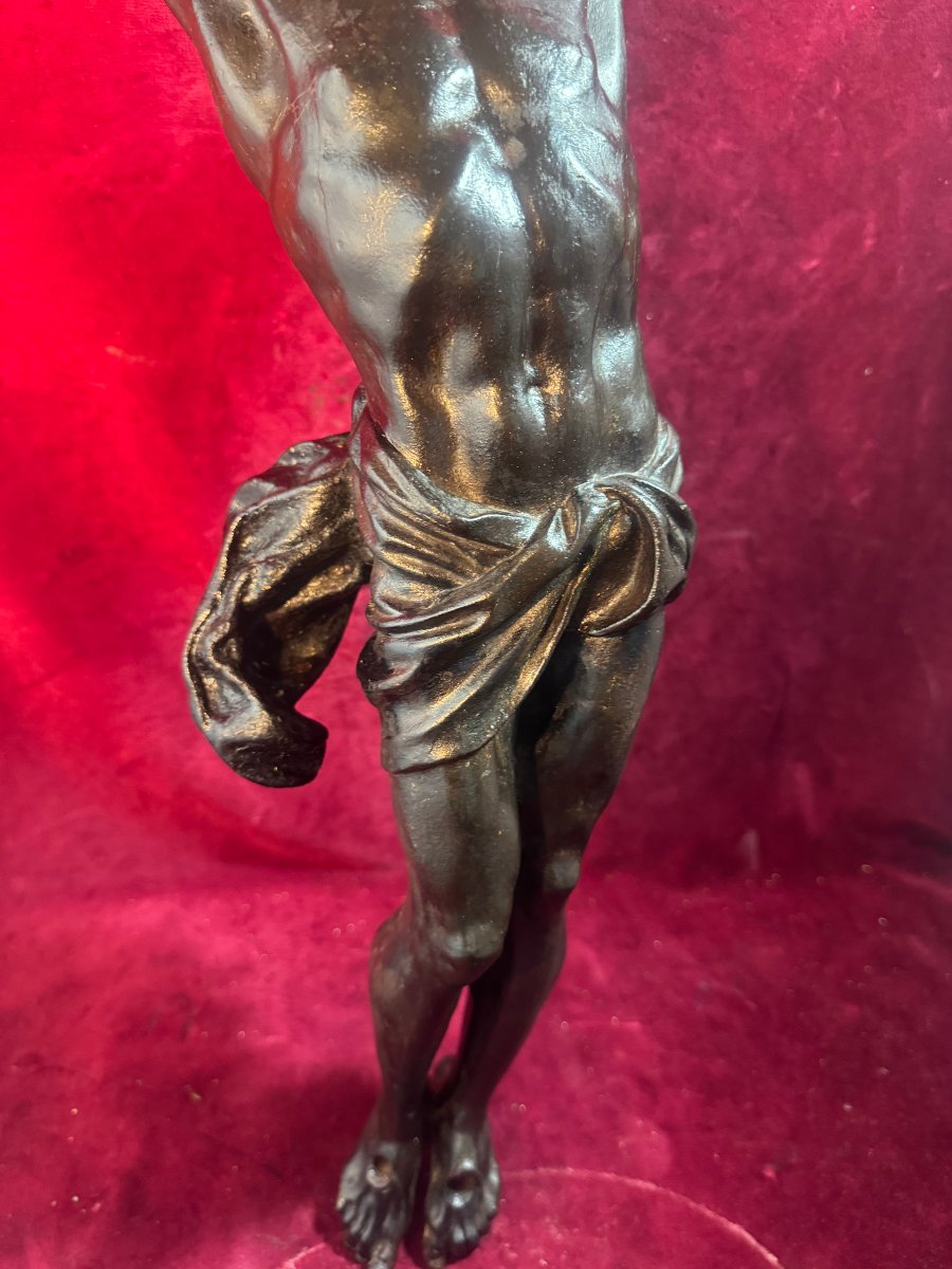 Large Cast-iron Christ, 18th-century Baroque-photo-1