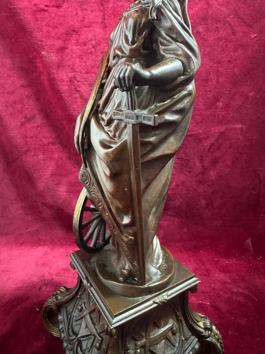 SAINTE CATHERINE STATUETTE BRONZE -photo-3
