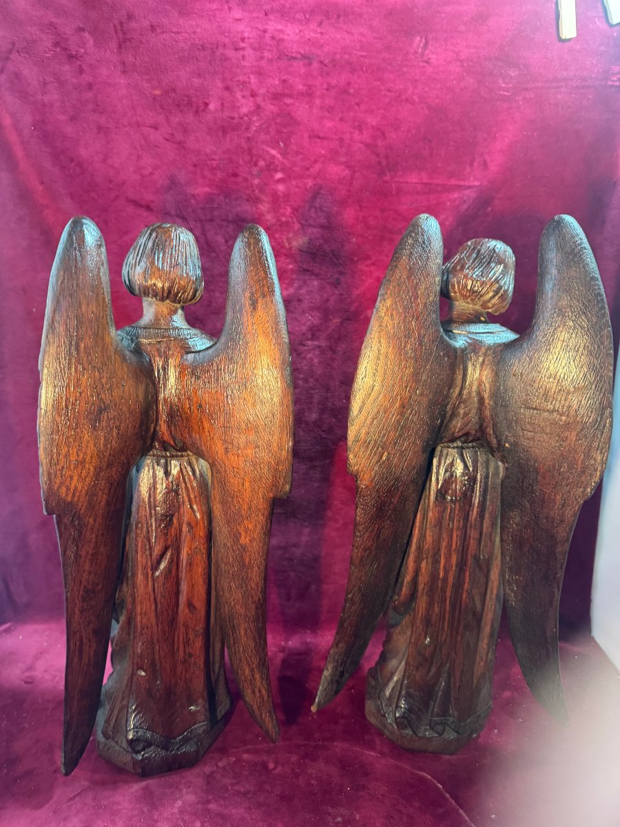 PAIRE D ANGES EN PRIERE ET THUREFERAIRE-photo-1