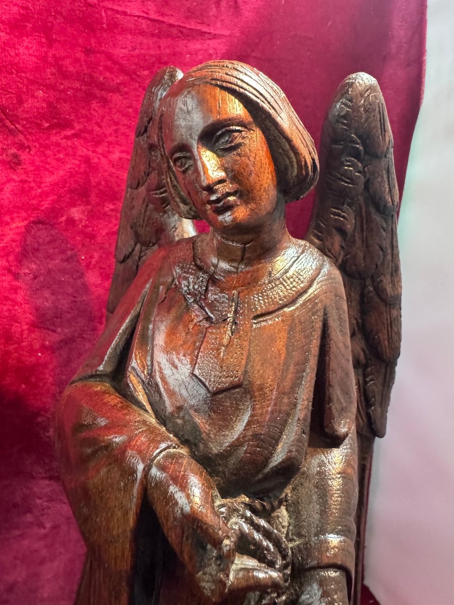PAIRE D ANGES EN PRIERE ET THUREFERAIRE-photo-2