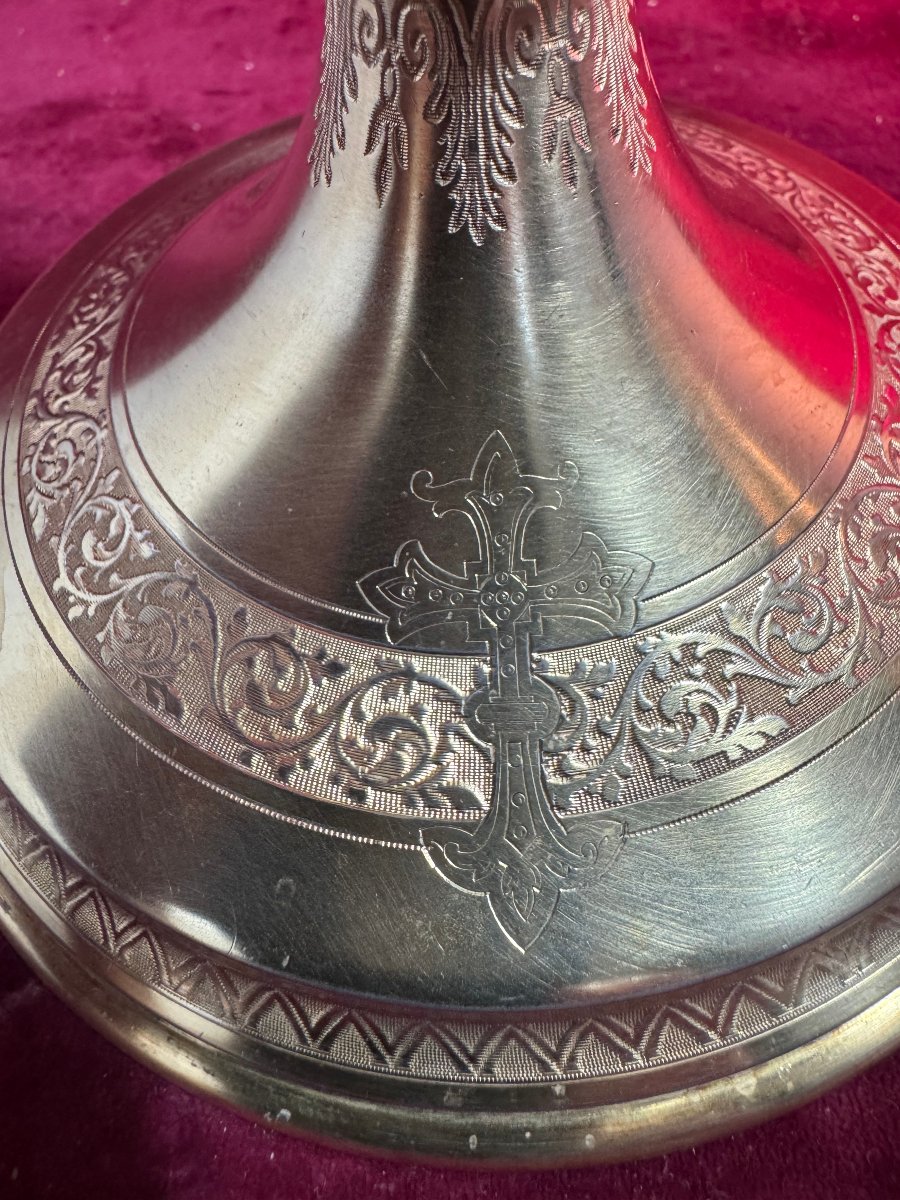 CALICE EN ARGENT VERMEIL-photo-3