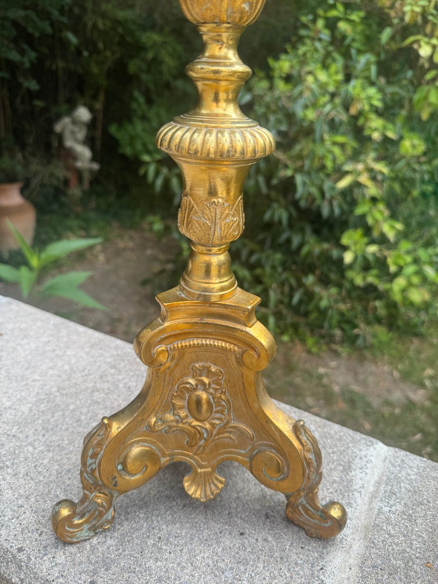 PARURE D AUTEL COMPLETE BRONZE DORE-photo-4