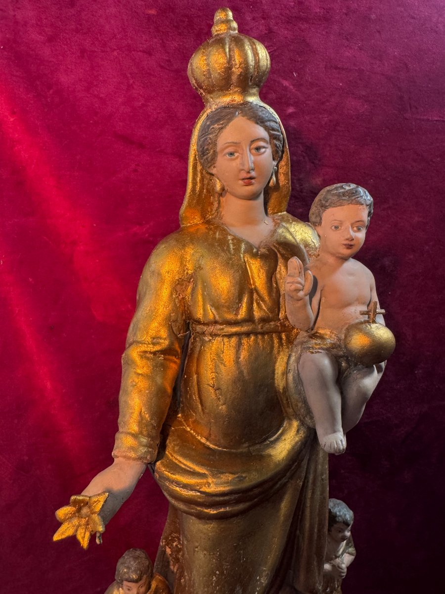 Large Santibelli Madonna And Child-photo-2