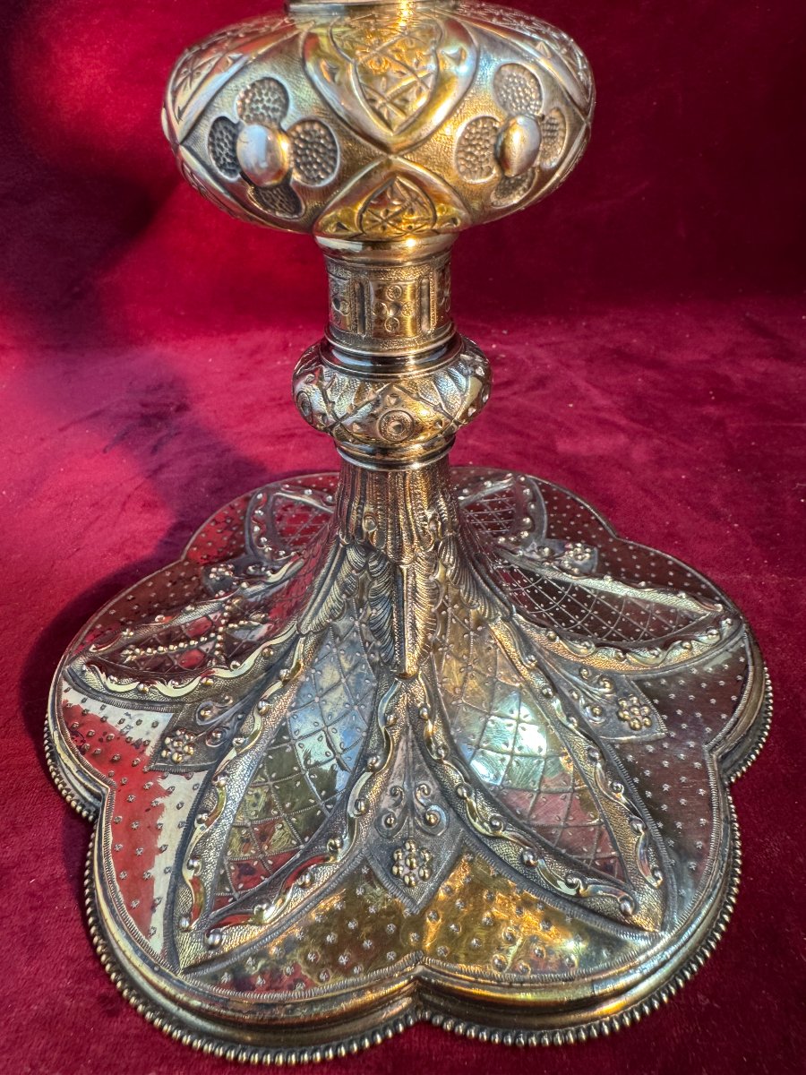 CALICE ARGENT VERMEILLE-photo-3
