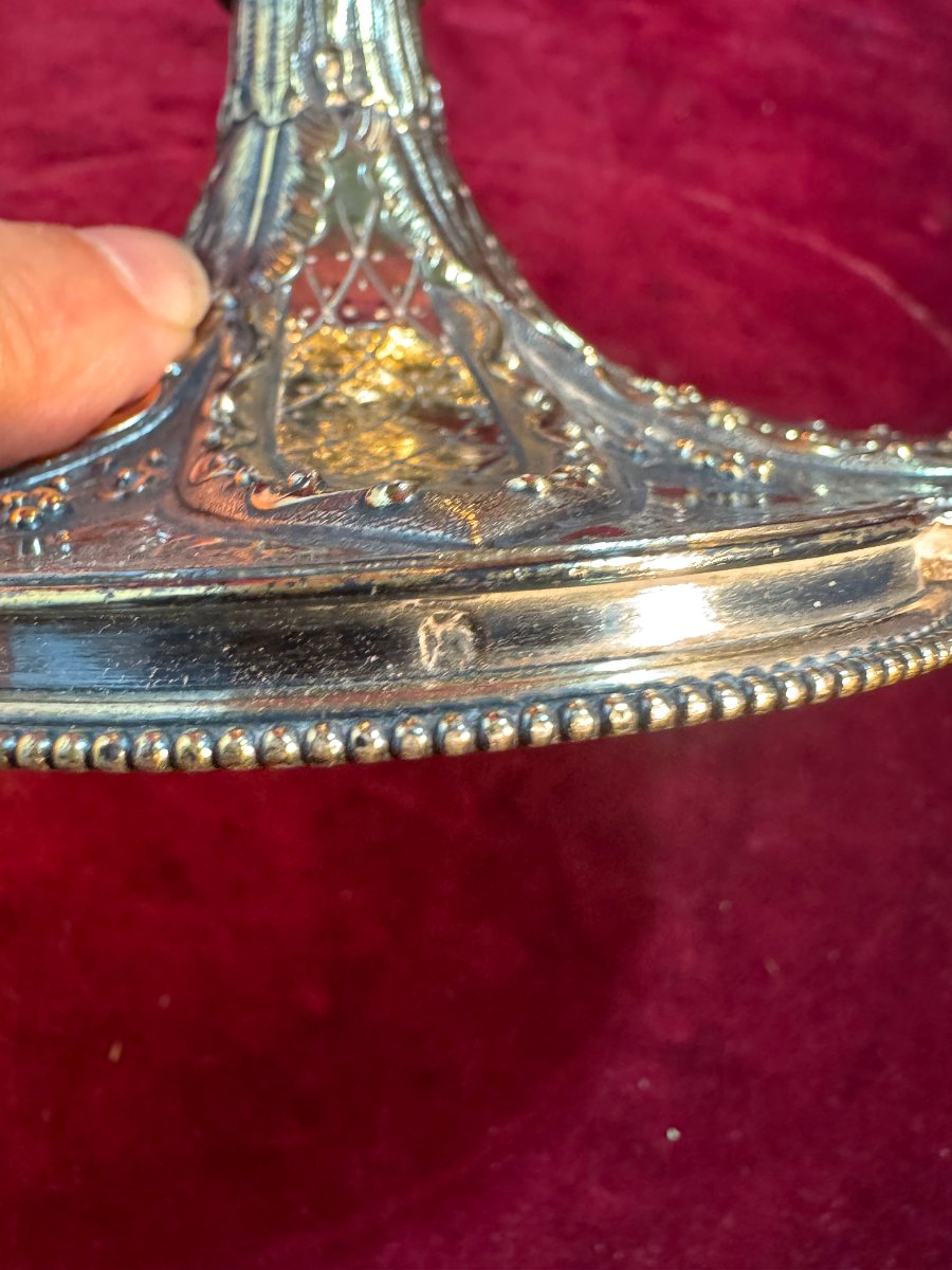 CALICE ARGENT VERMEILLE-photo-4