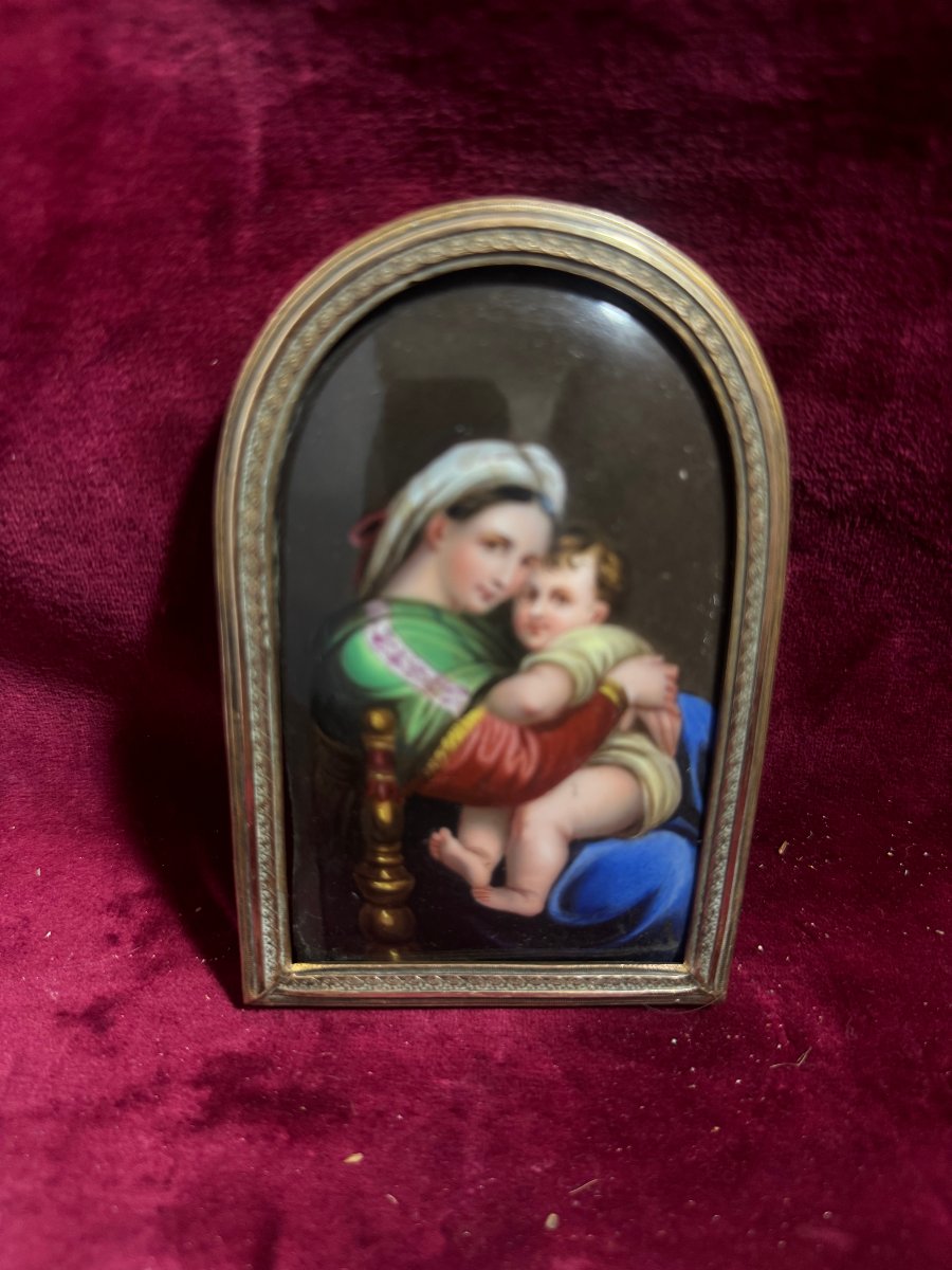  Painted Porcelain Plate, Raphael-photo-3