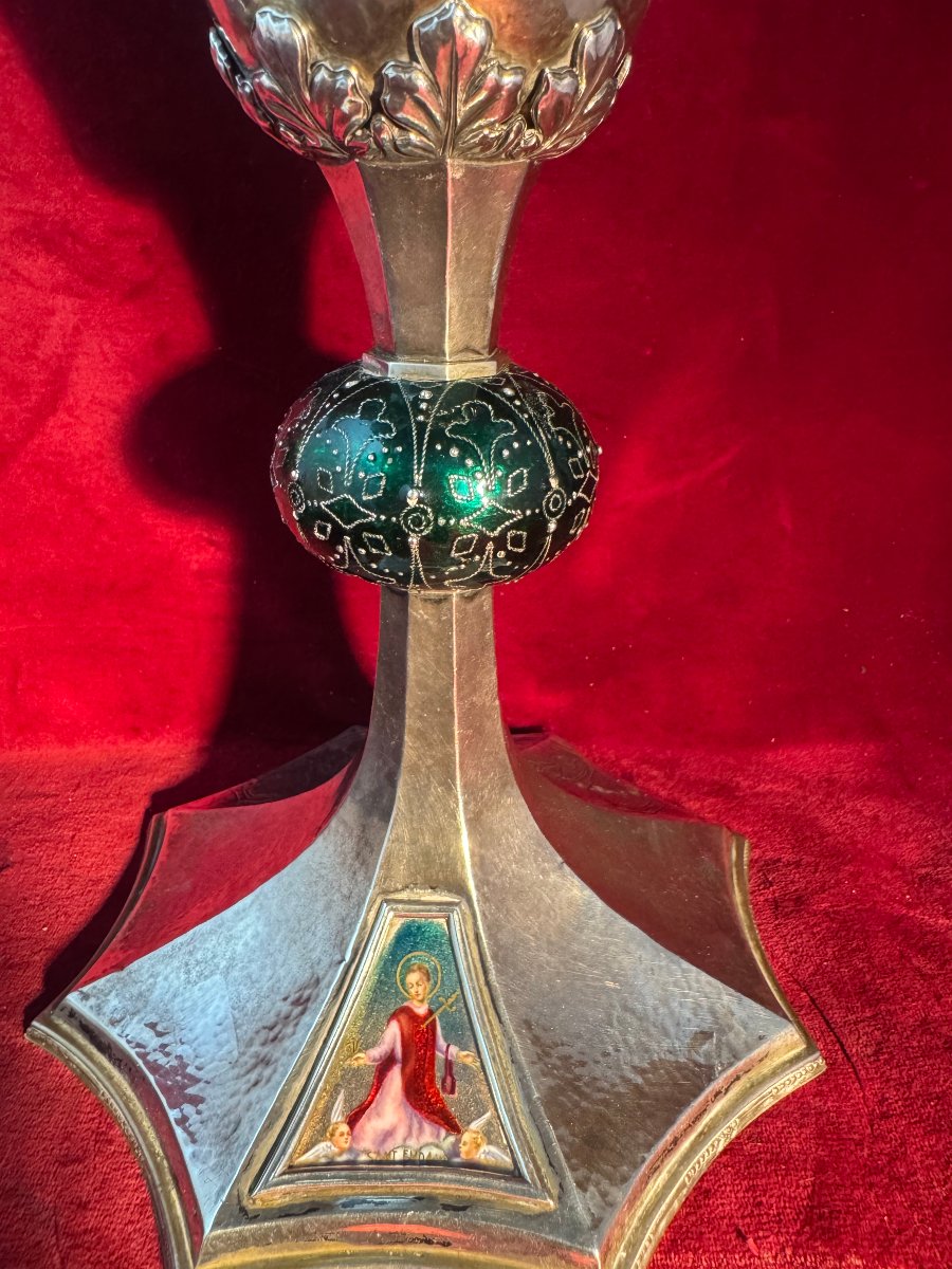 CALICE ARGENT EMAIL SAINT EUDALD -photo-3