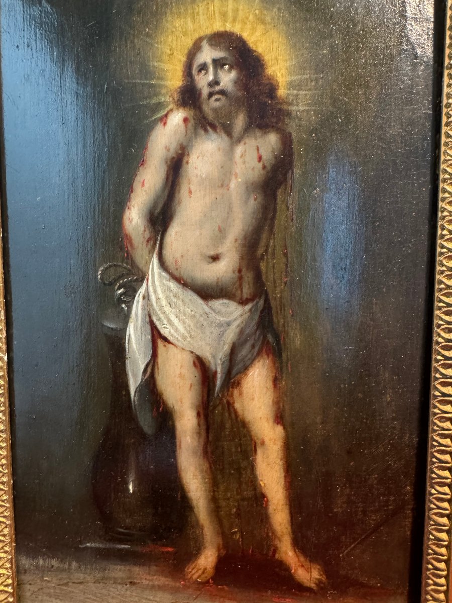 Christ At The Column Or Christ In Chains: 17th-century Painting-photo-3