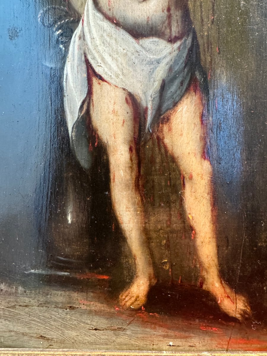 Christ At The Column Or Christ In Chains: 17th-century Painting-photo-4