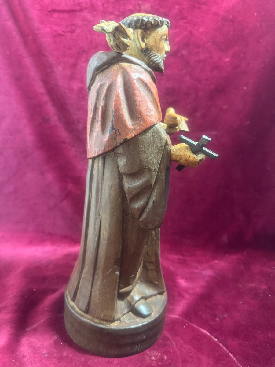 SAINT FRANCOIS D ASSISES STATUETTE BOIS-photo-3