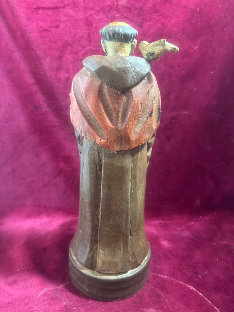 SAINT FRANCOIS D ASSISES STATUETTE BOIS-photo-1
