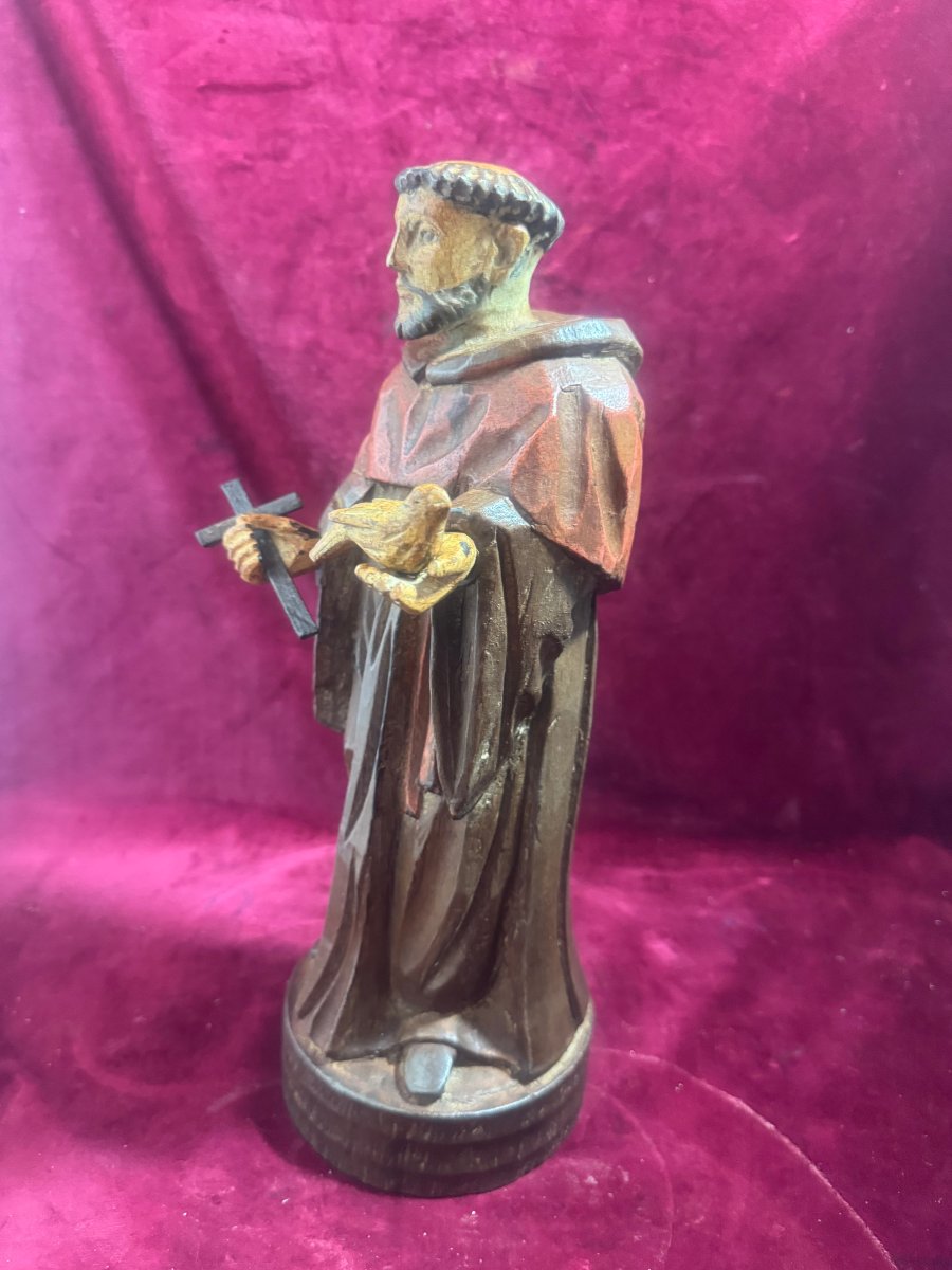 SAINT FRANCOIS D ASSISES STATUETTE BOIS-photo-2