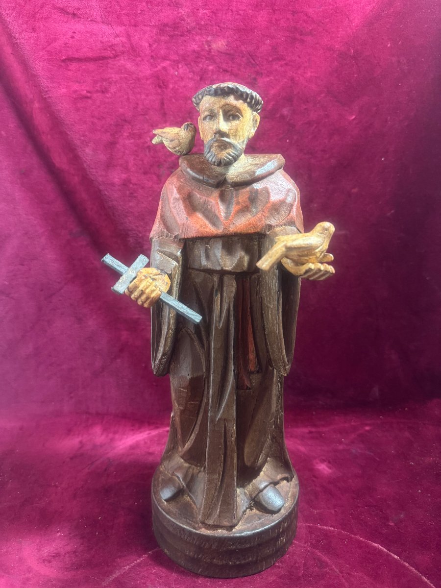 SAINT FRANCOIS D ASSISES STATUETTE BOIS