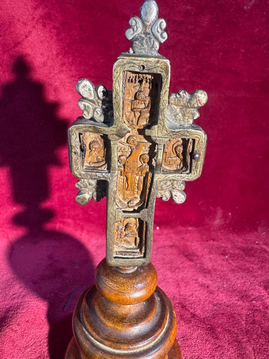 CROIX DU MONT ATHOS BUIS ET ARGENT-photo-4