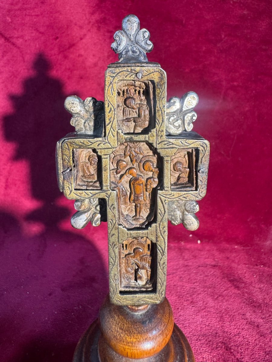 CROIX DU MONT ATHOS BUIS ET ARGENT-photo-1