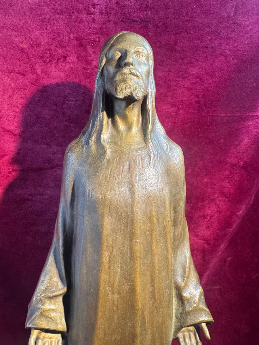 ECCE HOMO   BRONZE  LUCIEN GEORGES GUERIN 1921-photo-2