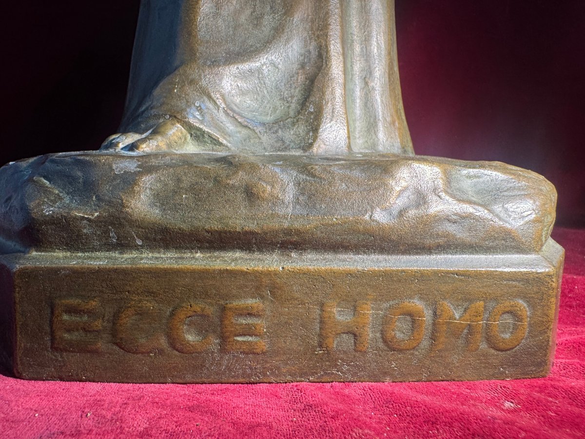 ECCE HOMO   BRONZE  LUCIEN GEORGES GUERIN 1921-photo-3
