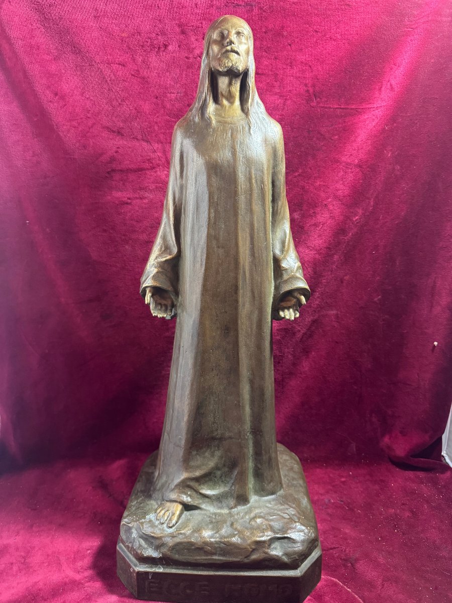 ECCE HOMO   BRONZE  LUCIEN GEORGES GUERIN 1921