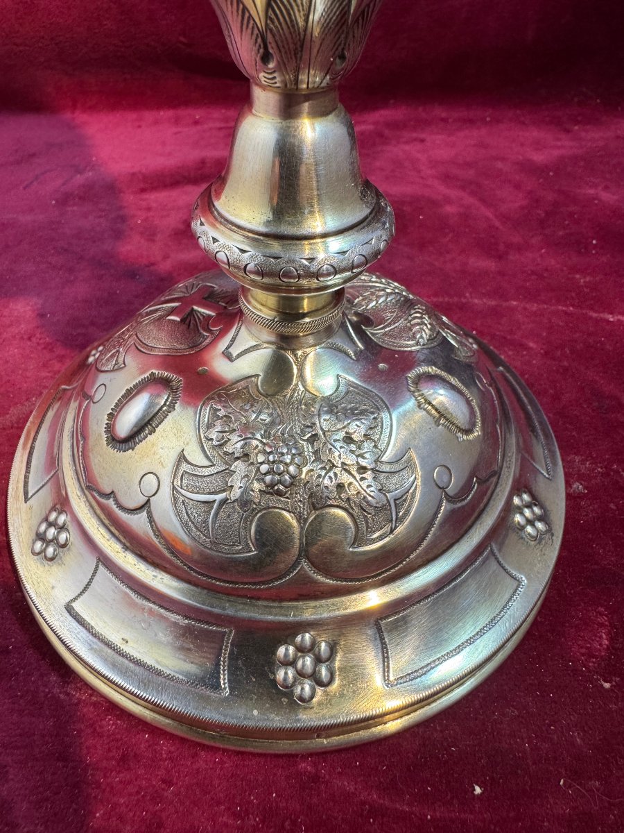 CALICE ARGENT VERMEIL -photo-2