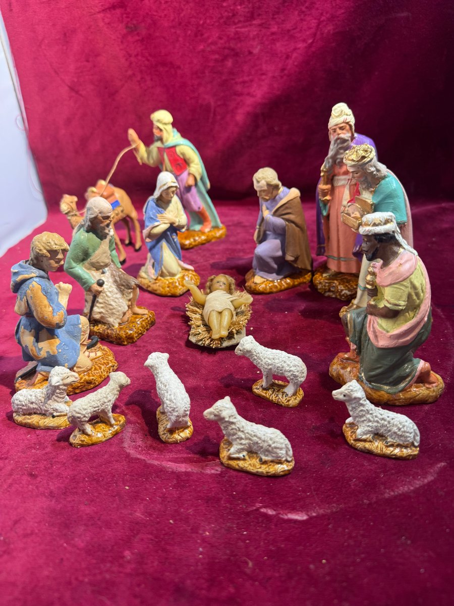 CRECHE PLATRE COLORE -photo-3