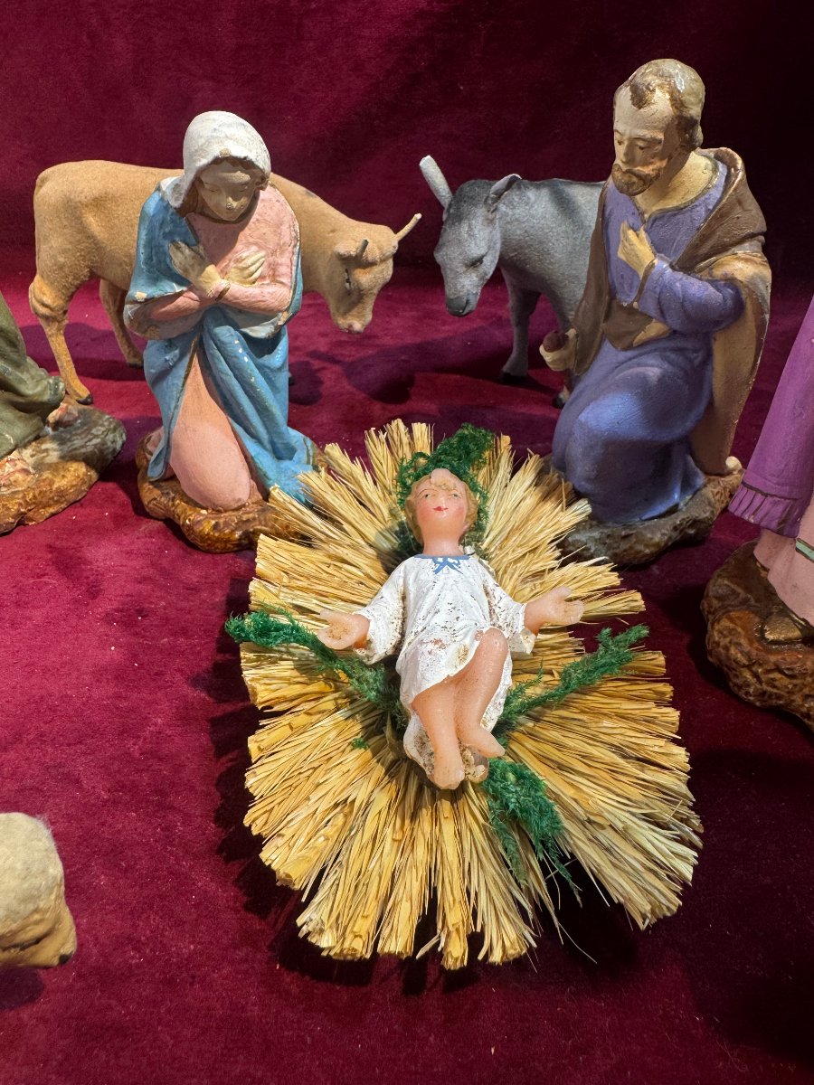 CRECHE PLATRE COLORE -photo-3