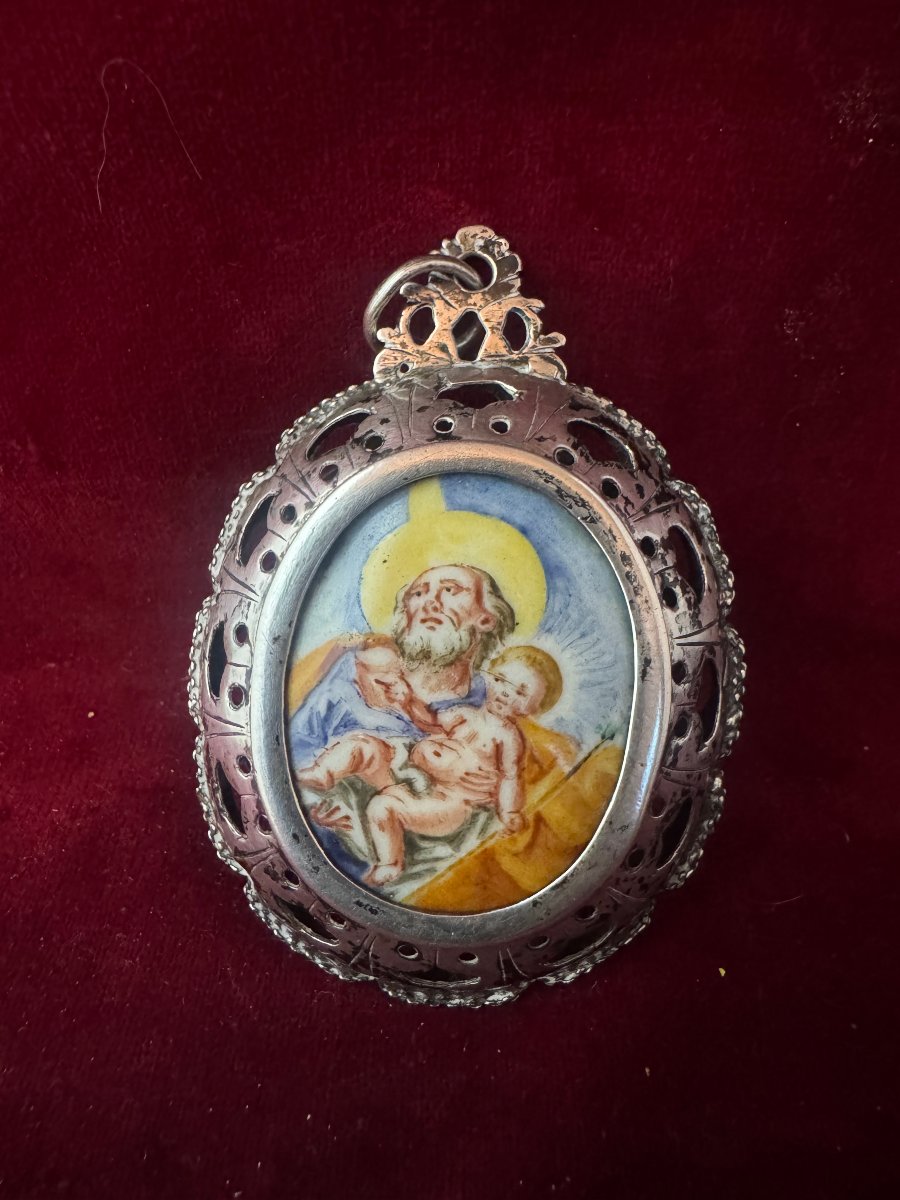 Double-sided Silver And Enamel Medallion (encolpion)-photo-4