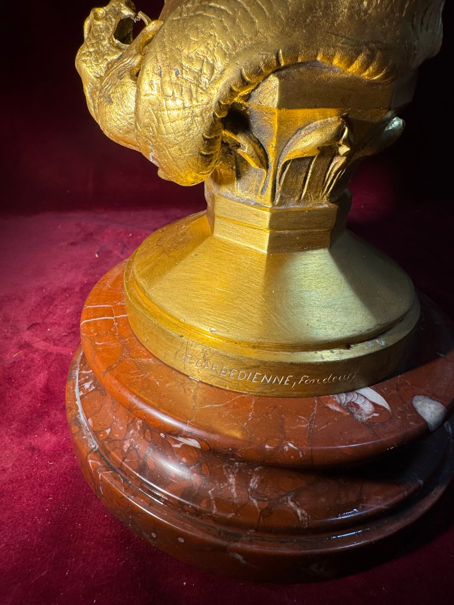 SAINT MICHEL BRONZE DORE FREMIET BARBEDIENNE-photo-6