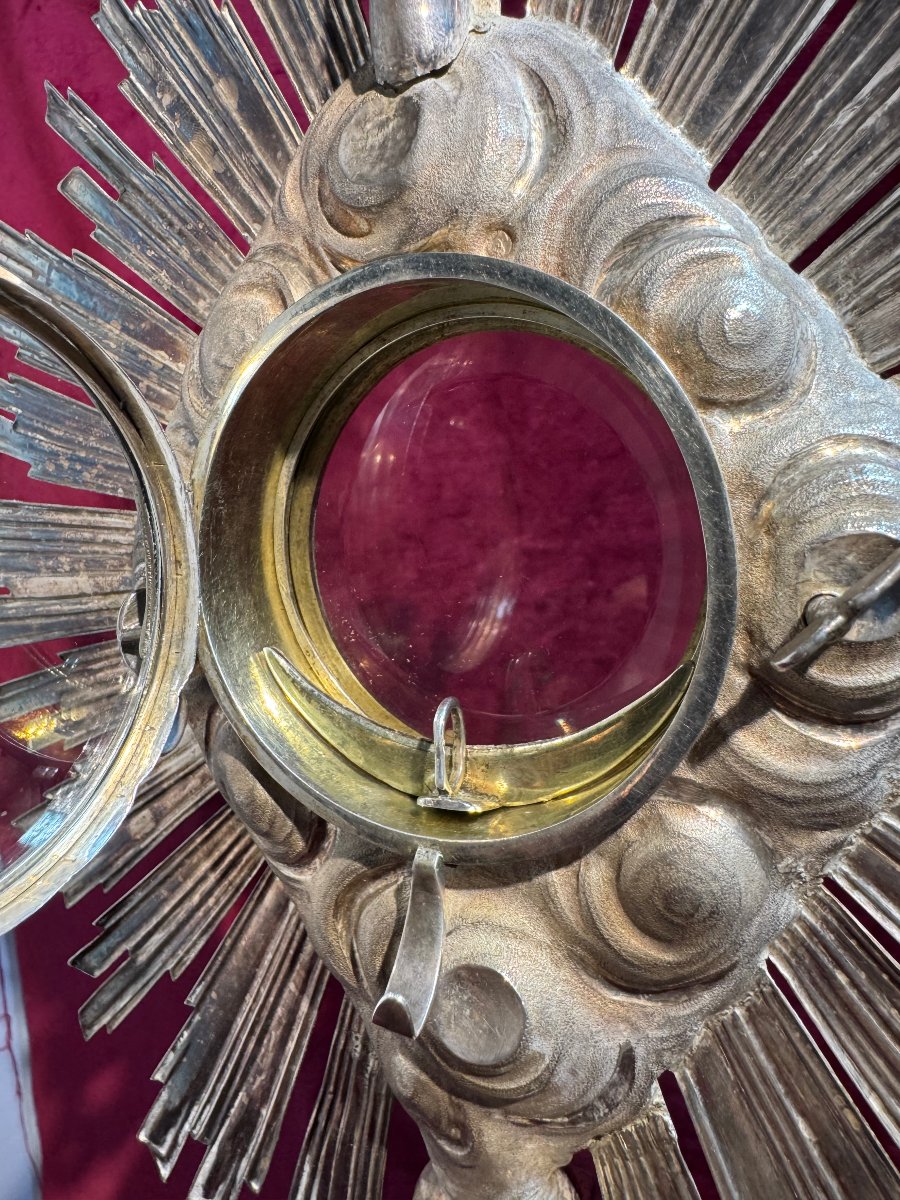 Monsstrance Made Of Silver-plated Bronze And Solid Silver-photo-7