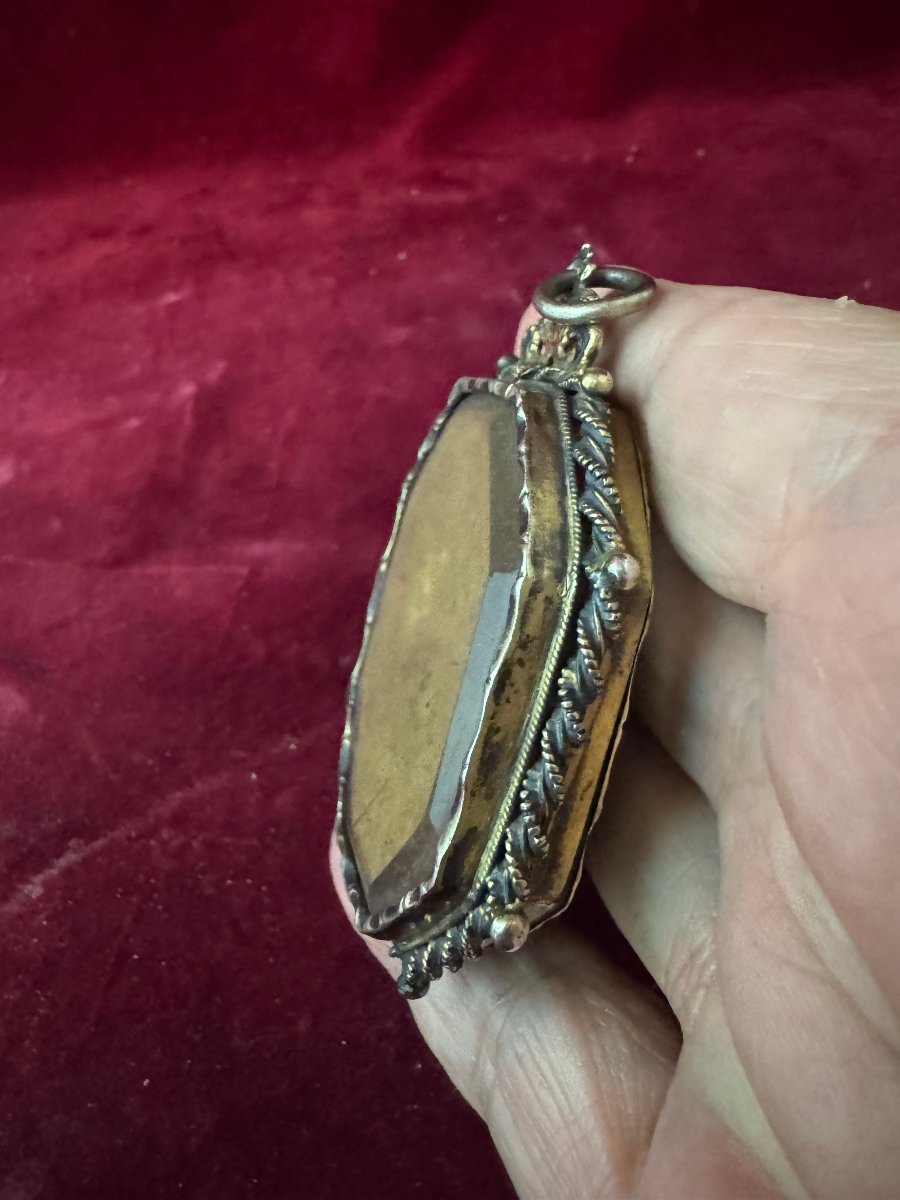 AGNUS DEI PENDENTIF ARGENT 18 EME SIECLE-photo-2